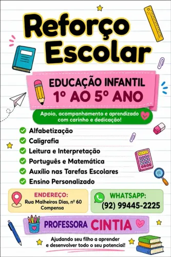 Reforço escolar!