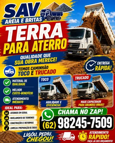 Terra para aterro aterro em geral