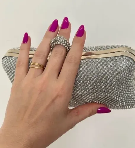 Bolsa de Festa Casamento - Clutch Prata com Strass