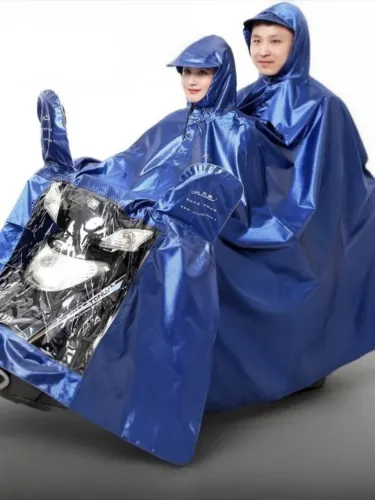 Capa de Chuva Dupla Impermeável para Scooter e Bike Elétrica com Opção de Uso Individual