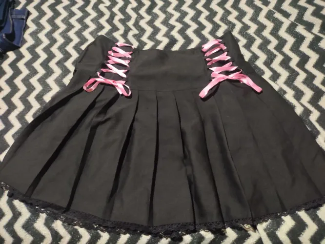 Saia Colegial com Fitas e Renda! Saia Anime Geek