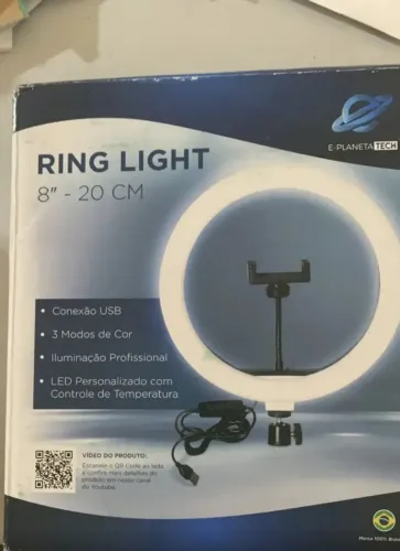 Ring Light LED com Tripé Ajustável 