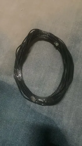 Cabo De Rede 4 Pares Cat5e Preto Utp RJ45 Trançado Internet 20 Metros