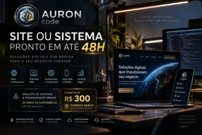 SITE OU SISTEMA PRONTO EM ATÉ 48H