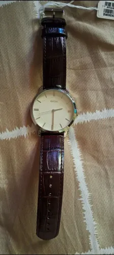 Relógio Masculino Guess Pulseira Couro Marrom - Novo - Original 