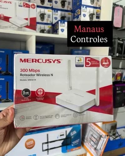 Roteador Mercusys Wi-Fi 2.4GHz de até 300 Mbps - Promoção
