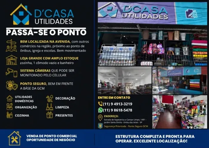 passa-se o ponto Loja de utilidades