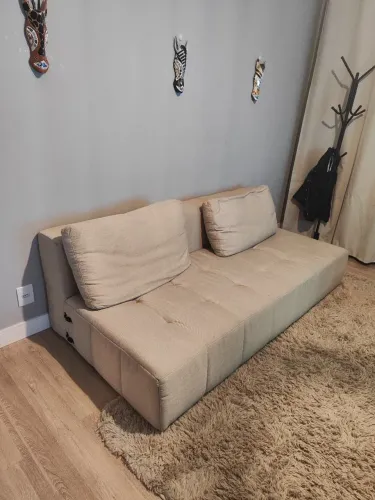 Sofá Cama Linho Tok Stok 3 lugares 2m