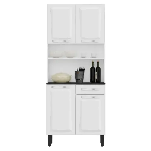Armário Kit Cozinha de Aço 4Pts 1Gvta Pratika Itatiaia Branco - Entrega Rápida!