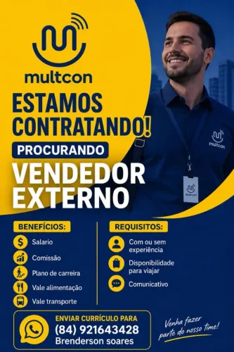 VAGA DE EMPREGO - VENDEDOR(A) EXTERNO(A)