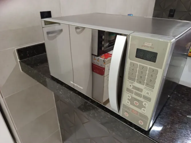 Microondas Brastemp Maxi Gratine Inox