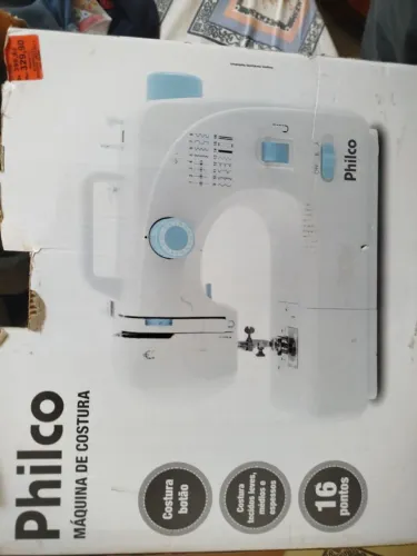 Máquina de costura Philco PMC16BP BIV ( NUNCA USADO, APENAS DESLACRADO )