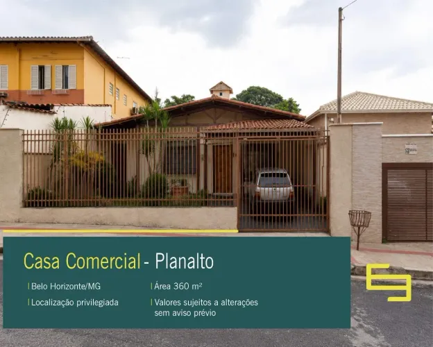 Casa comercial para alugar no bairro Planalto em Belo Horizonte/MG