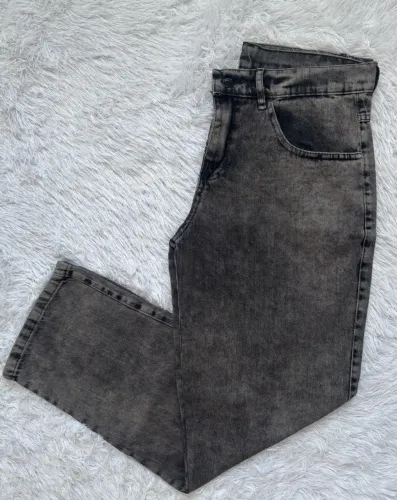 Calça Jeans Baggy Balão Cinza Médio Masculina