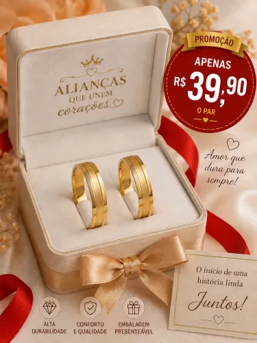 Alianças lindíssimas - dura pra vida toda 