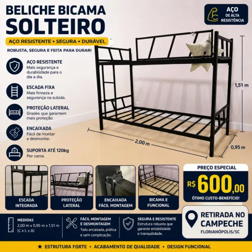 Beliche/Bicama de solteiro