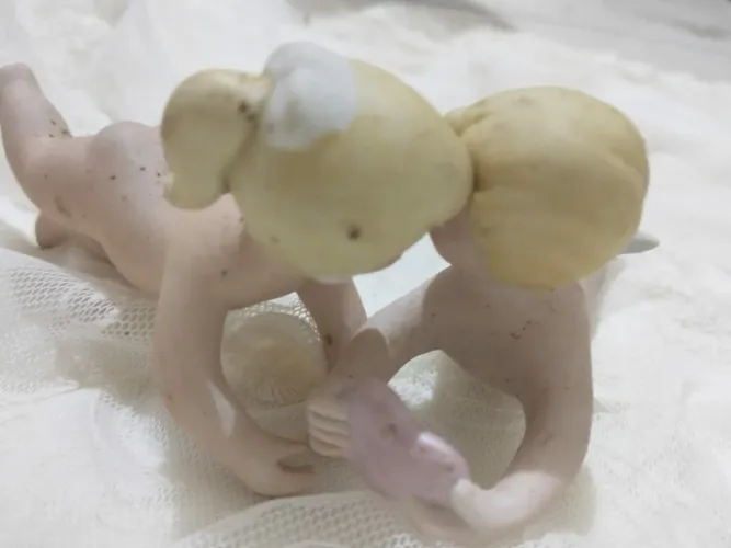 Enfeite lindo de anjinhos cupido raridade 