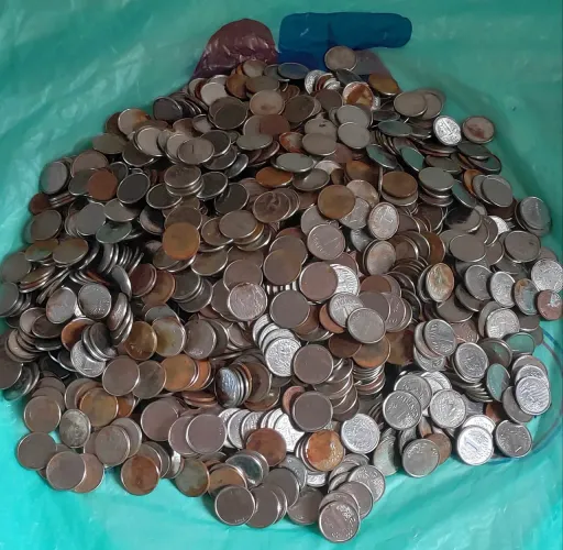 4,5 kg de Moedas antigas (1 centavo)