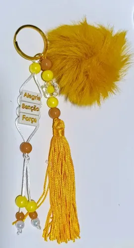 Chaveiro Pompom personalizado - Artesanal e Exclusivo