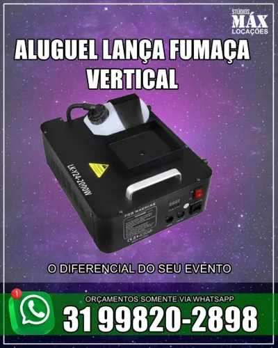 Aluguel de maquina lança fumaça vertical estilo co2 para shows e eventos