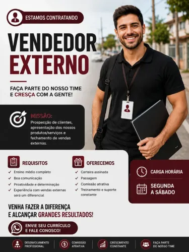 Vaga de vendedor externo