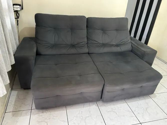 Sofá Retrátil - cinza