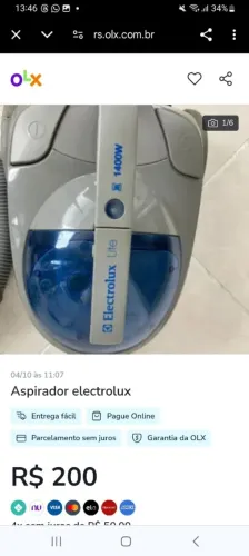 Aspirador preco de desapego, buscar no local