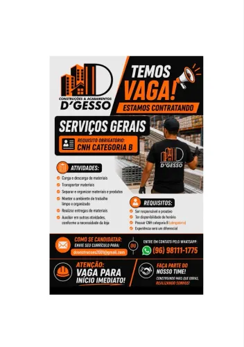 Vaga de emprego 