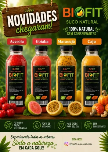 Suco Natural BioFit, peça já o seu..