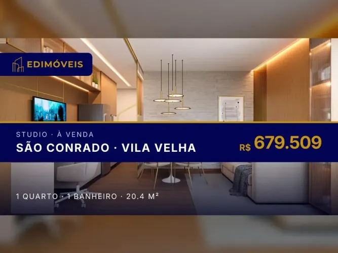 Seu novo lar: Studio funcional em São Conrado, Vila Velha, ideal para temporadas!