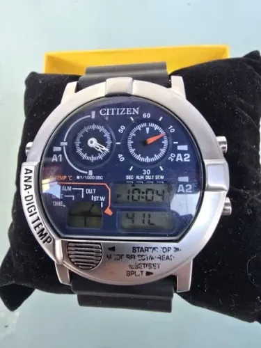 Relógio citizen anadigi temp anos 90