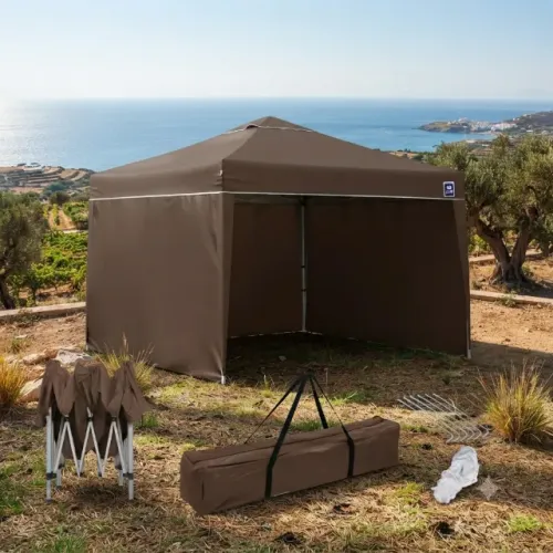 Gazebo / Tenda SANFONADO MOR 3x3M azul COM 3 PAREDES