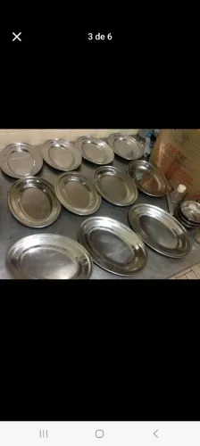 Travessas inox lote