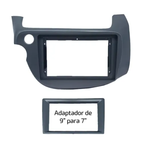 MOLDURA 9" COM ADAPTADOR PARA 6.8" E 7" HONDA FIT G2 2009/2014
