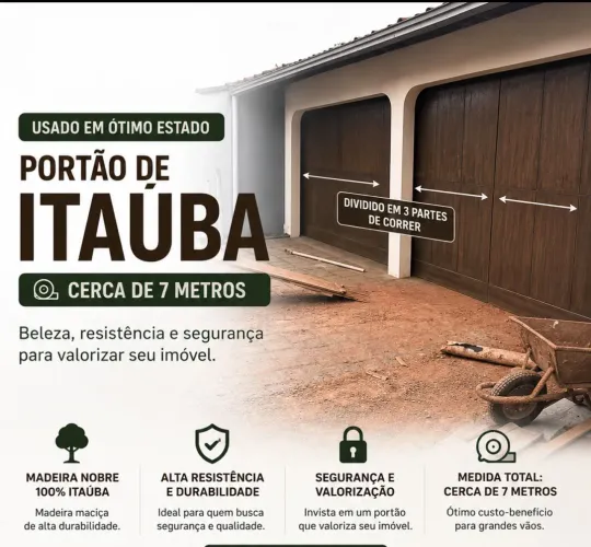 Vendo portão de itaúba em perfeito estado