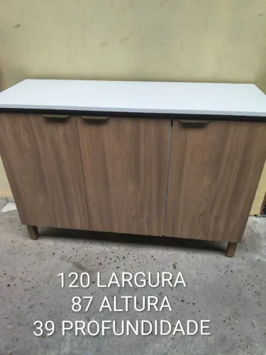 BALCAO 3 PORTAS MARROM