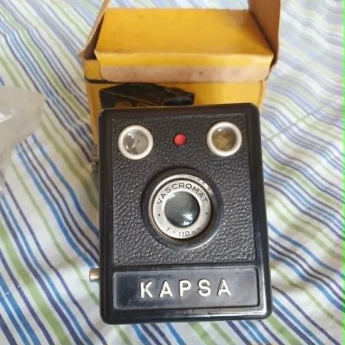 Antiguidade Maquina fotográfica Kapsa Box usada