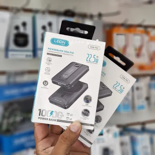 Carregador portátil e indução para iPhone e smartphone 10.000 mAh 22w - entrega em slz