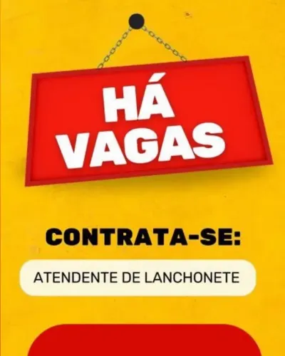 OPORTUNIDADE DE EMPREGO!!!