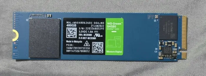 Vendo SSD NVME WD GREEN - 480GB