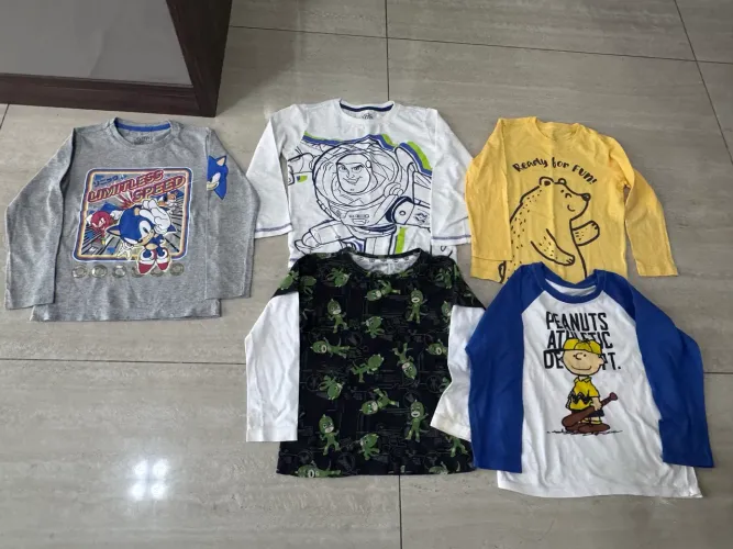 Lote de camisetas manga longa TAM 4