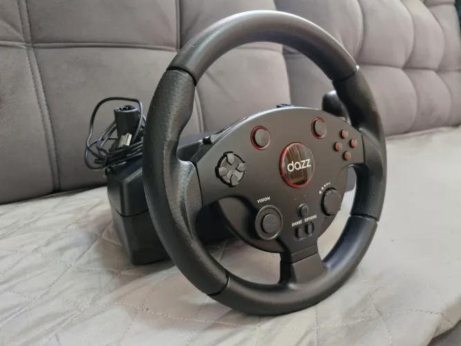 Volante e Pedal force driving XboxOne ps3/ps4 e Pc. Preto Dazz