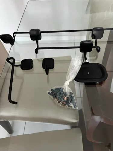 Kit 5 peças acessórios para Banheiro Preto