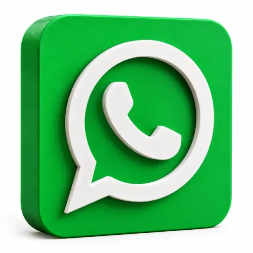 Logo WhatsApp 3D Decorativo - Placa para Mesa Parede Loja Escritório Cenário Gamer e Socia