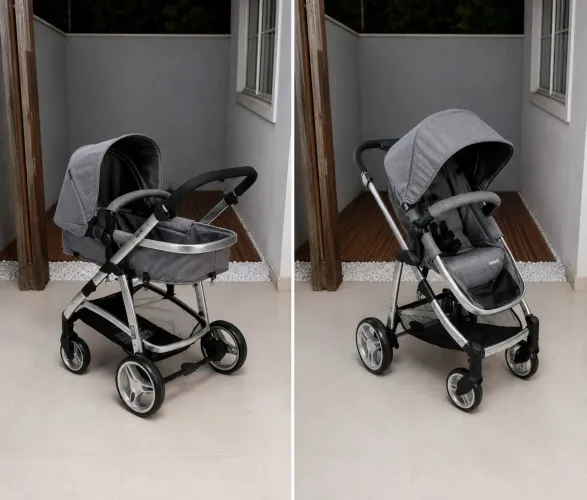 Vendo Infanti Epic Lite Trio (carrinho + moisés + bebê conforto + base isofix)