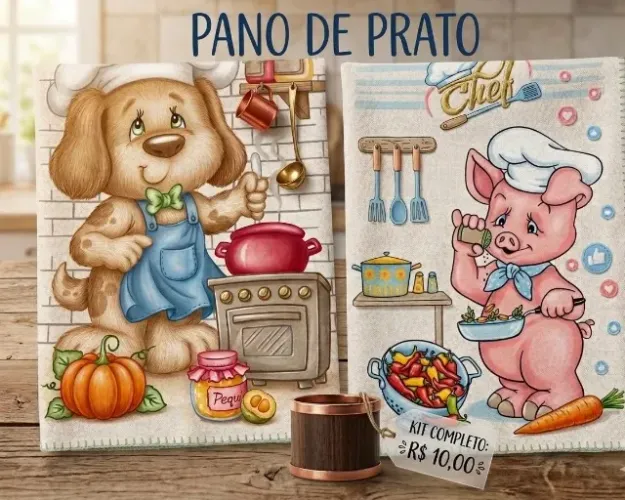 kit panos de prato