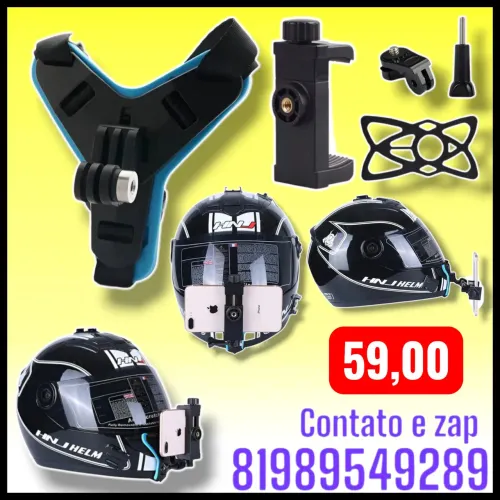 Kit De Suporte Universal Para Celular Para Capacete