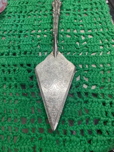 Antiga espátula de bolo Vintage