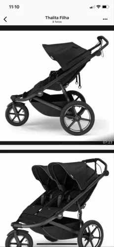 Carrinho de bebê para Gêmeos doublé thule