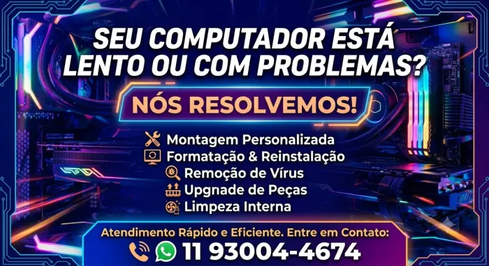Montagem e Manutenção de PC e Notebook.